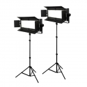 Bresser LED Foto-Video Set 2x LG-600 38W +...